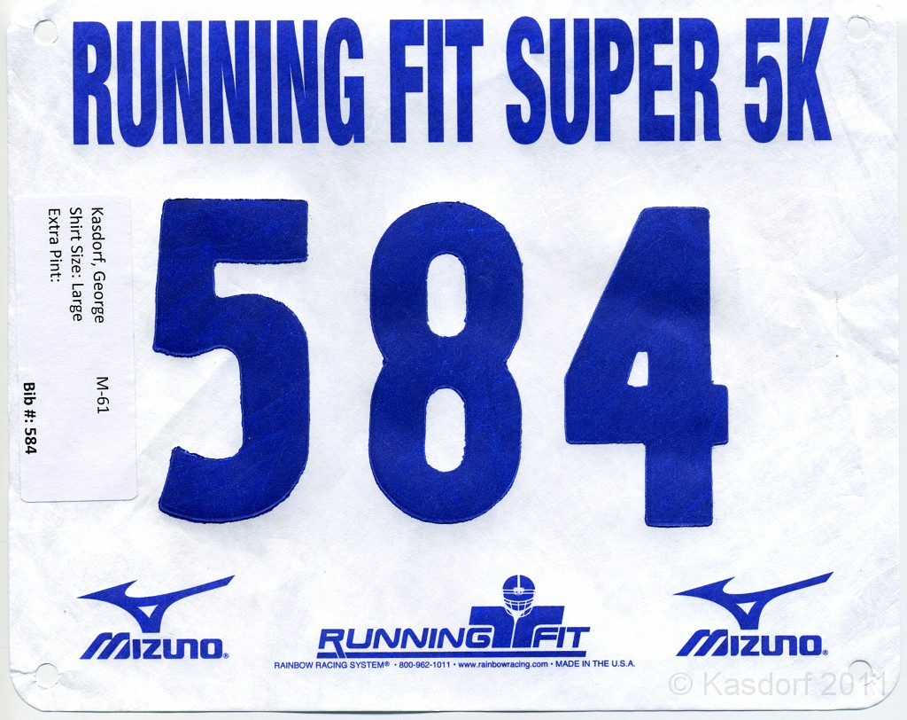 Super 5k 2011 002.jpg - The 2011 Super Bowl Sunday "Super 5K" race was held on February 6, 2011. Brisk 25 degrees F weather. Hot dogs after, but no beer.
